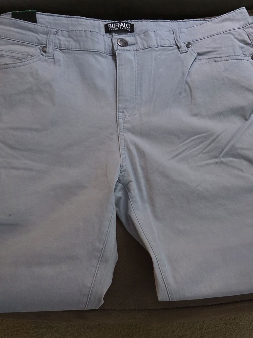 Versitale Buffalo David Bitton Stretch Light Blue Chino Ankle Grazer Pants